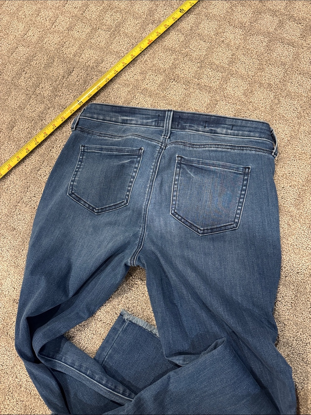 NYDJ Women's Blue Flare Jeans with Raw Hem - Picture 5 of 5